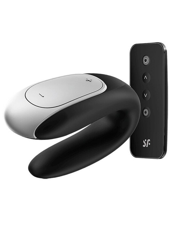SATISFYER - DOUBLE FUN PARTNER VIBRADOR NEGRO