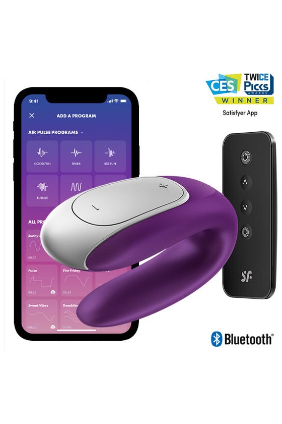 SATISFYER - DOUBLE FUN PARTNER VIBRADOR LILA