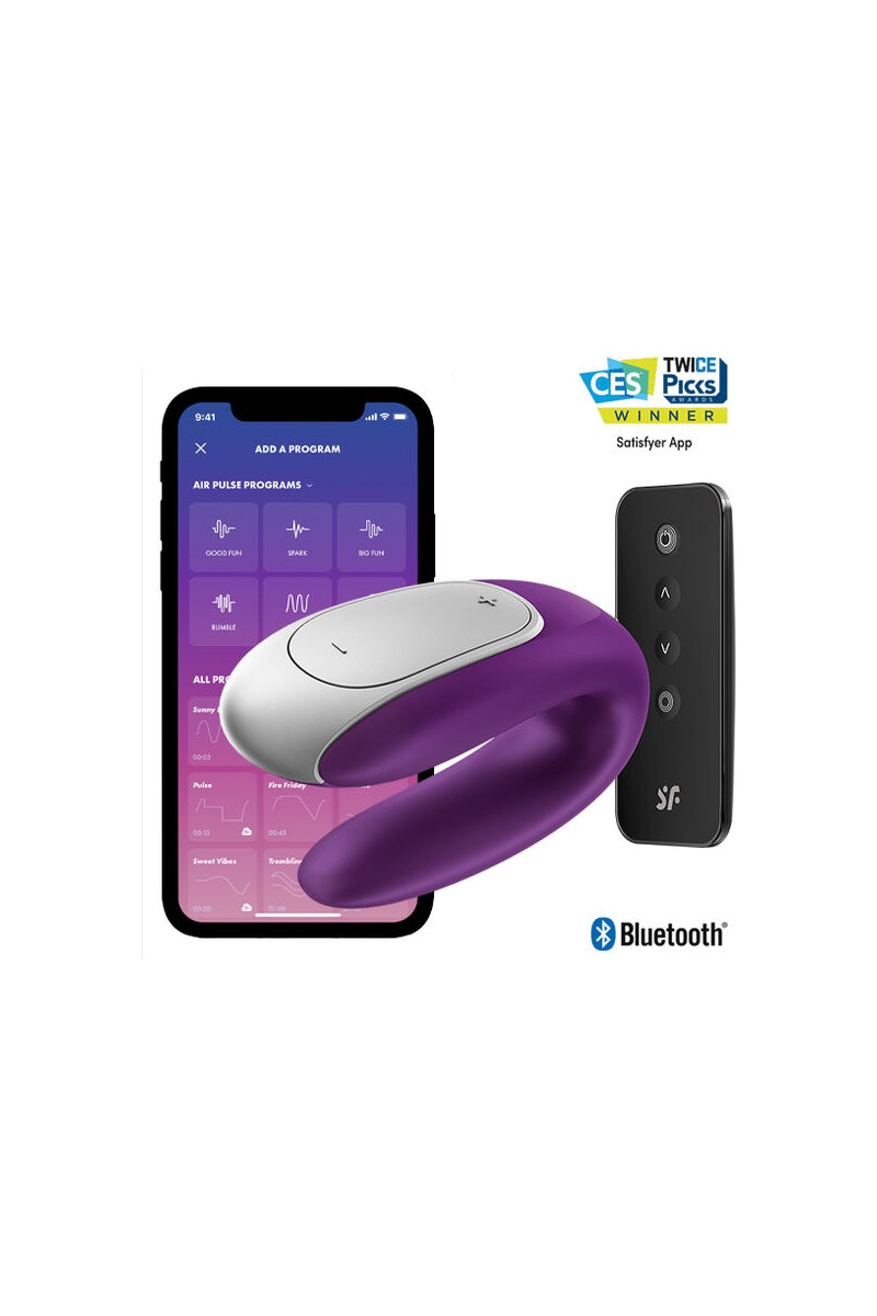 SATISFYER - DOUBLE FUN PARTNER VIBRADOR LILA