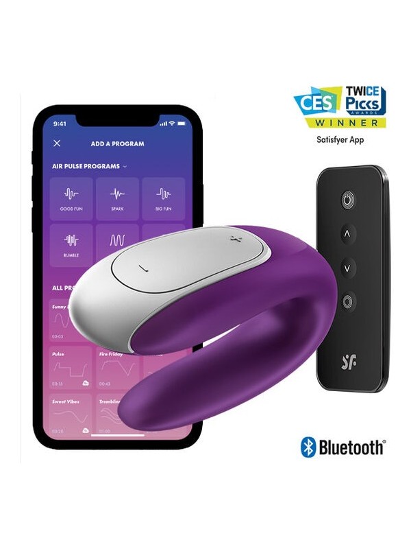 SATISFYER - DOUBLE FUN PARTNER VIBRADOR LILA