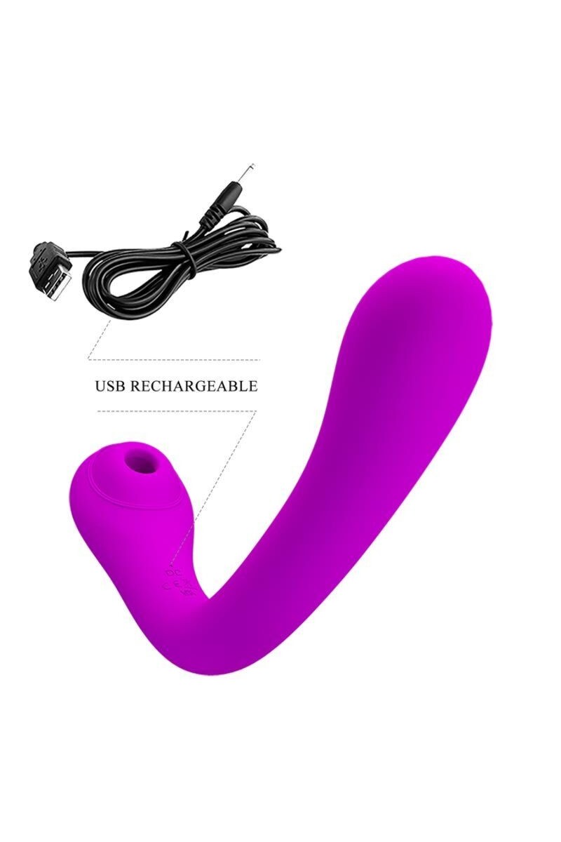 PRETTY LOVE - ALEX VIBRADOR Y SUCCIONADOR DE CLÍTORIS LILA