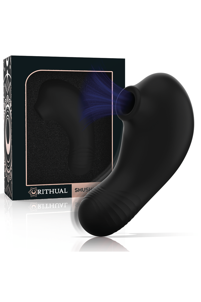 RITHUAL - SHUSHU PRO POCKET ESTIMULADOR CLITORIS 2  MOTORES AZABACHE