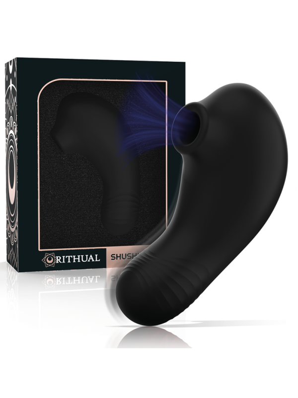 RITHUAL - SHUSHU PRO POCKET ESTIMULADOR CLITORIS 2  MOTORES AZABACHE