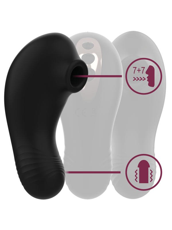 RITHUAL - SHUSHU PRO POCKET ESTIMULADOR CLITORIS 2  MOTORES AZABACHE