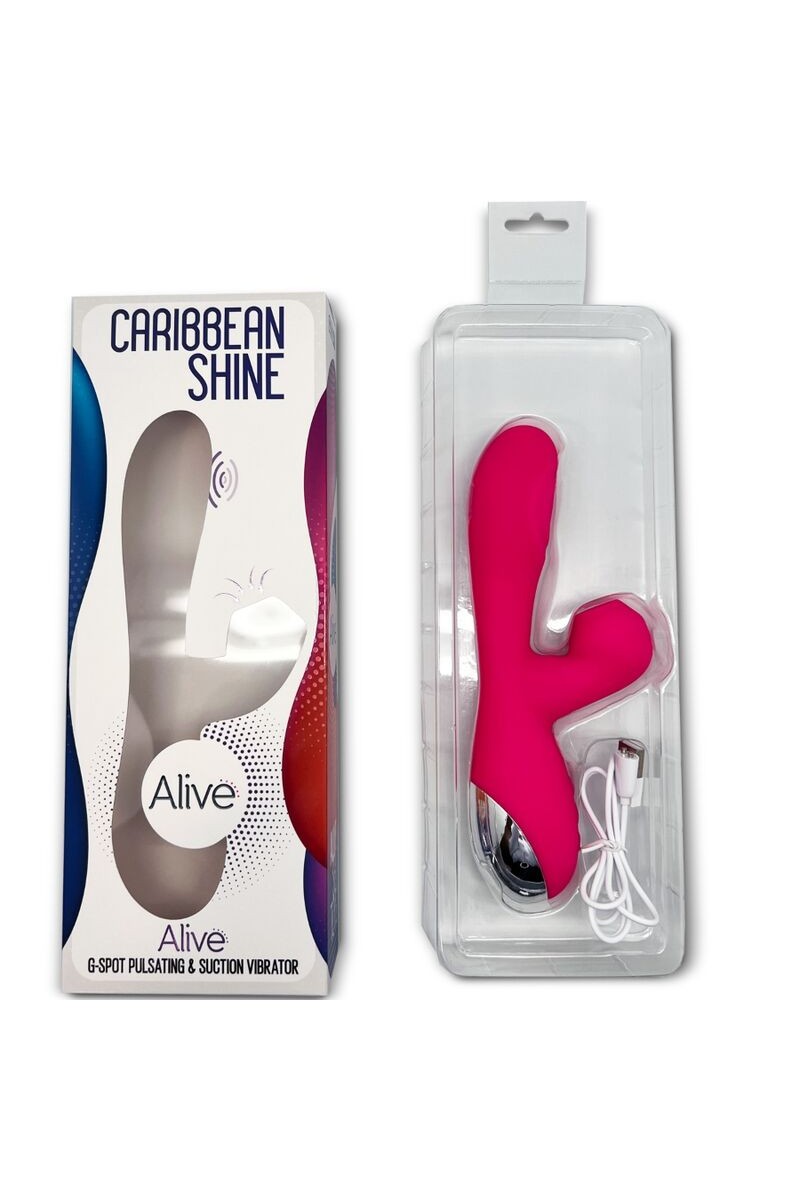 ALIVE - CARIBBEAN SHINE VIBRADOR & SUCCIONADOR FUCSIA