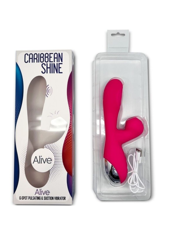 ALIVE - CARIBBEAN SHINE VIBRADOR & SUCCIONADOR FUCSIA