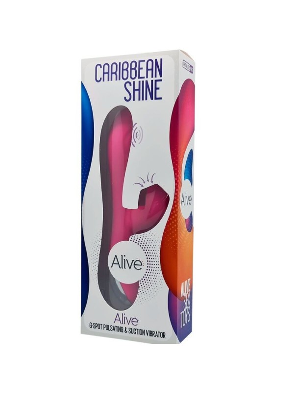 ALIVE - CARIBBEAN SHINE VIBRADOR & SUCCIONADOR FUCSIA