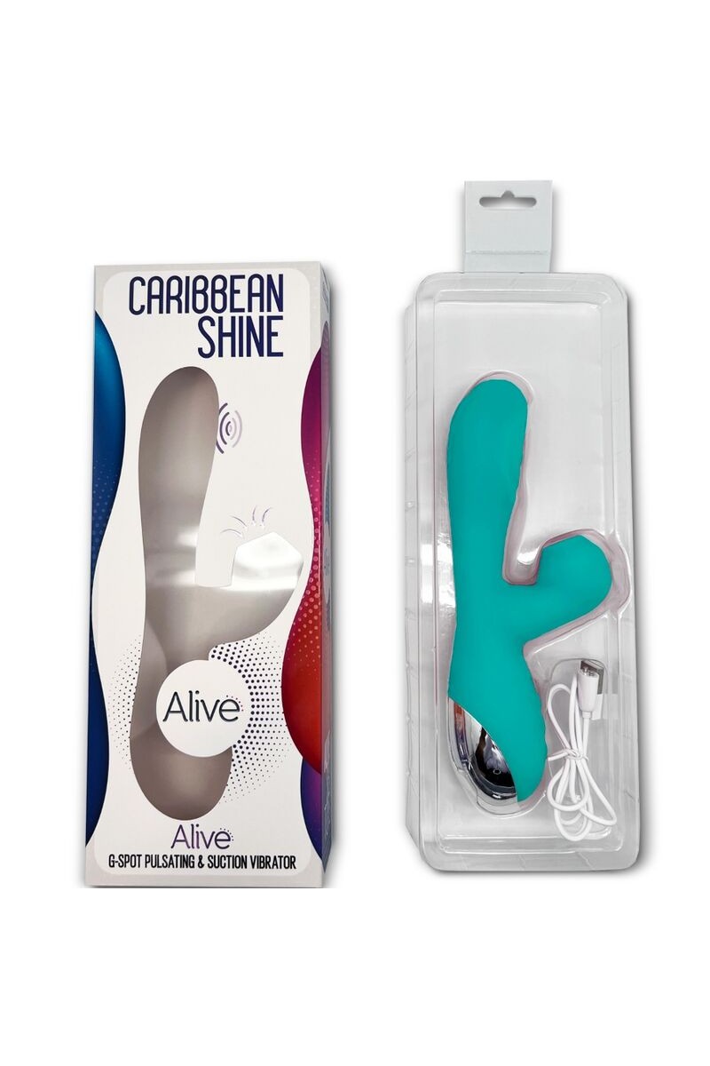 ALIVE - CARIBBEAN SHINE VIBRADOR & SUCCIONADOR AZUL