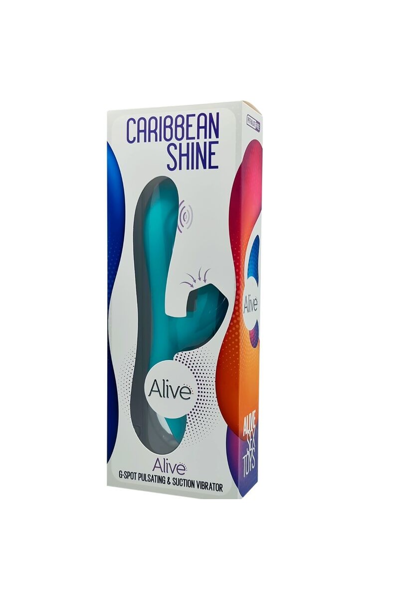 ALIVE - CARIBBEAN SHINE VIBRADOR & SUCCIONADOR AZUL