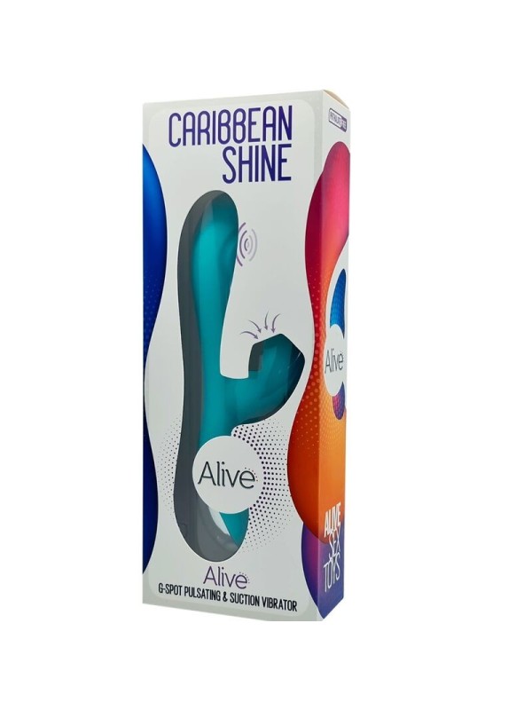 ALIVE - CARIBBEAN SHINE VIBRADOR & SUCCIONADOR AZUL