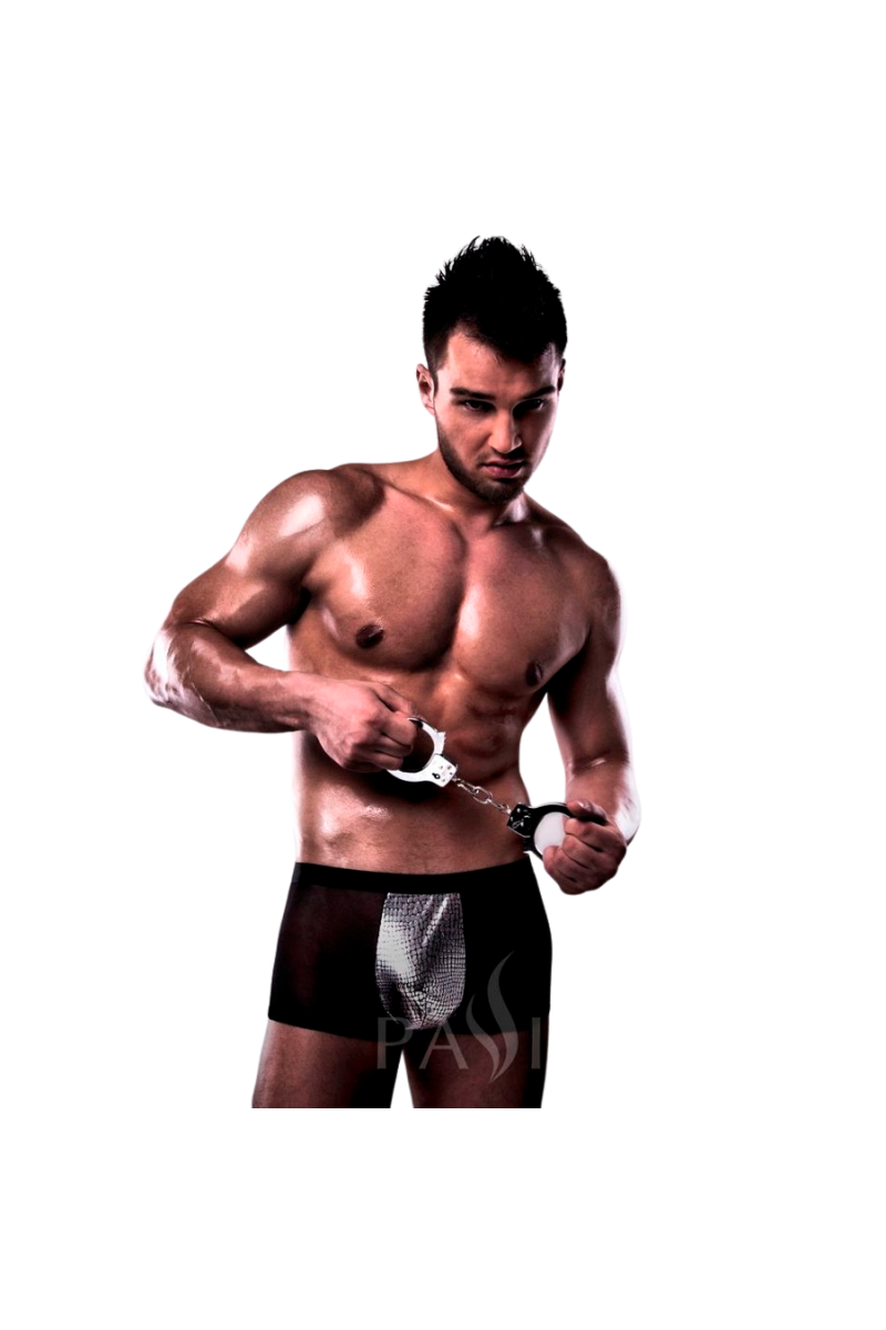 PASSION - 002 MEN METAL BLACK LINGERIE S/M