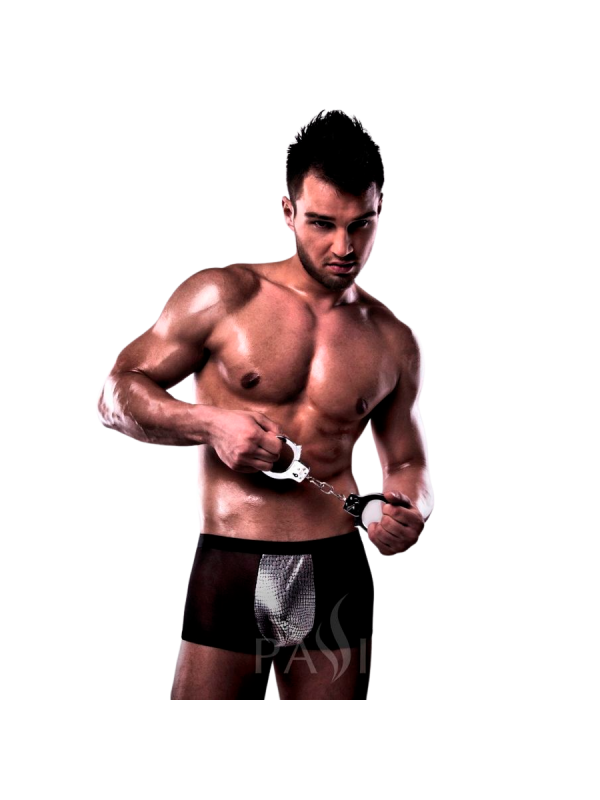 PASSION - 002 MEN METAL BLACK LINGERIE S/M