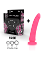 DELTA CLUB - TOYS ARNES + DILDO ROSA SILICONA MEDICA 17 X 3 CM