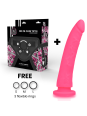 DELTA CLUB - TOYS ARNES + DILDO ROSA SILICONA MEDICA 23 X 4.5 CM