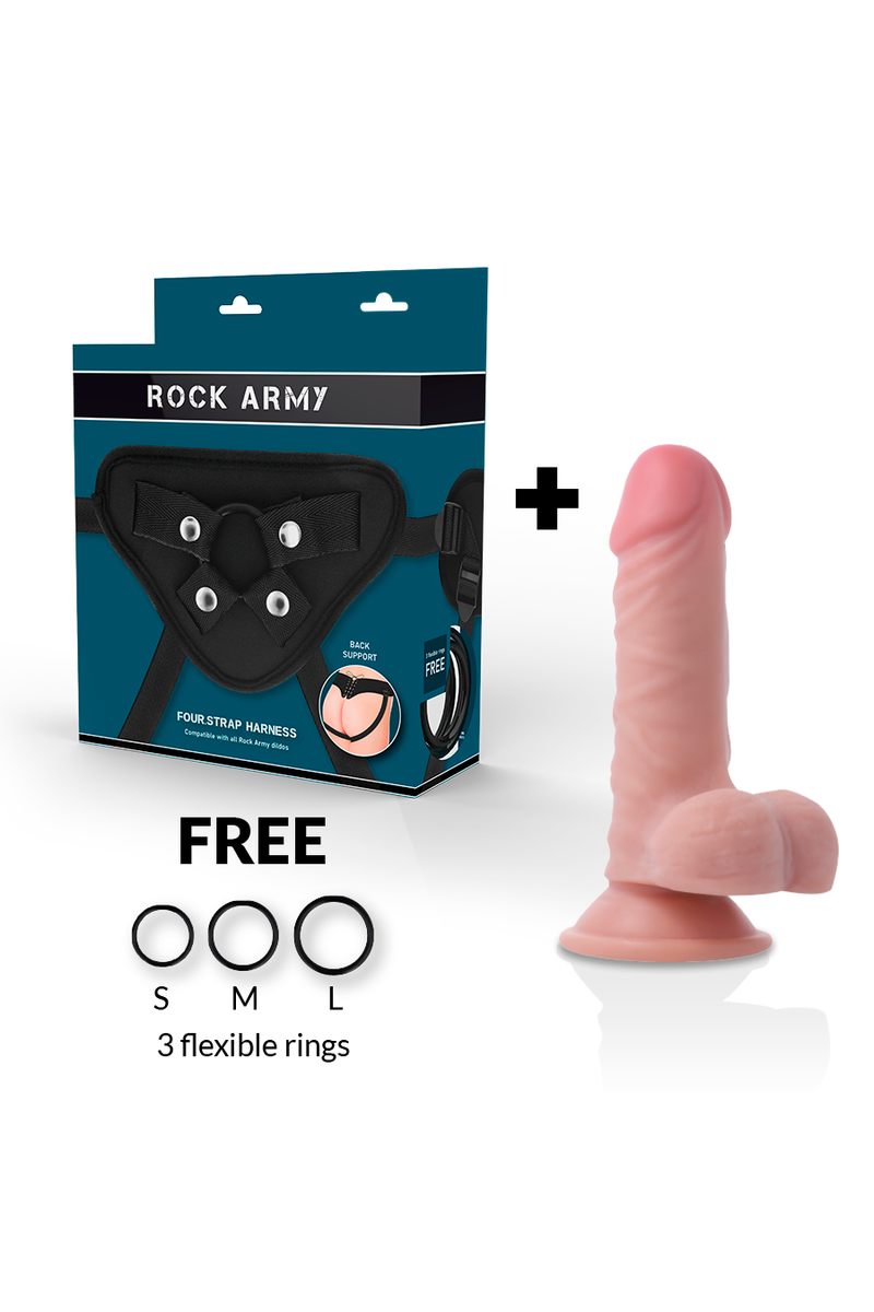 ROCKARMY - ARNES + DUAL DENSITY PANZER DILDO REALISTA 17CM