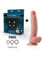 ROCKARMY - ARNÉS + DUAL DENSITY LEOPARD DILDO REALISTA 23 CM
