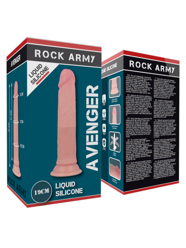 ROCKARMY - HARNESS + LIQUID SILICONE DILDO PREMIUM AVENGER 19CM