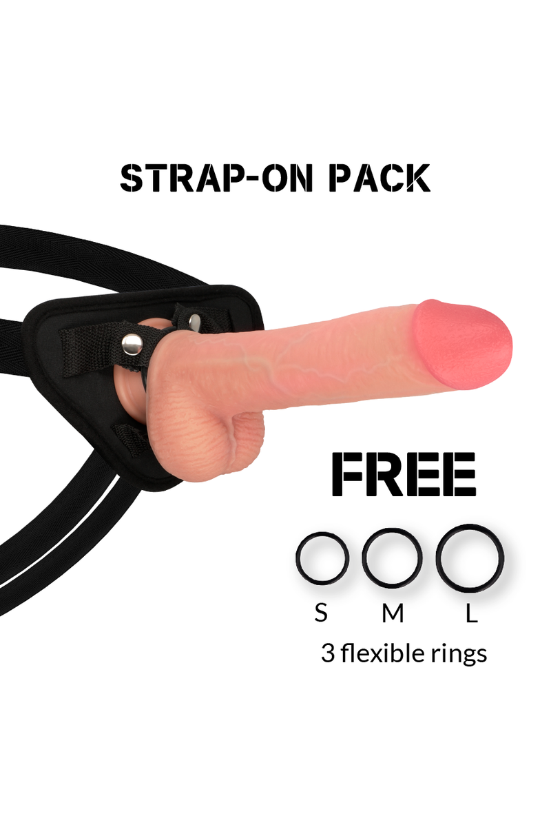 ROCKARMY - ARNÉS + LIQUID SILICONE DILDO PREMIUM KINGCOBRA 24CM