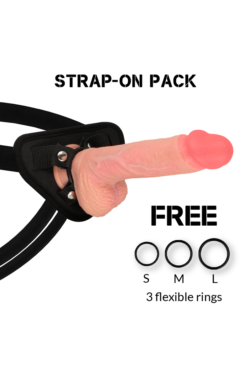 ROCKARMY - ARNÉS + LIQUID SILICONE DILDO PREMIUM SPITFIRE 21CM