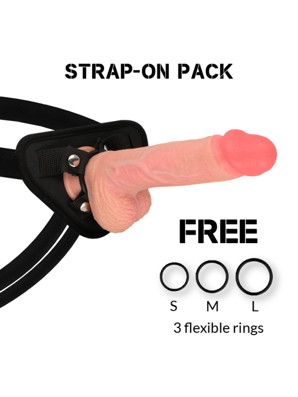 ROCKARMY - ARNÉS + LIQUID SILICONE DILDO PREMIUM SPITFIRE 21CM