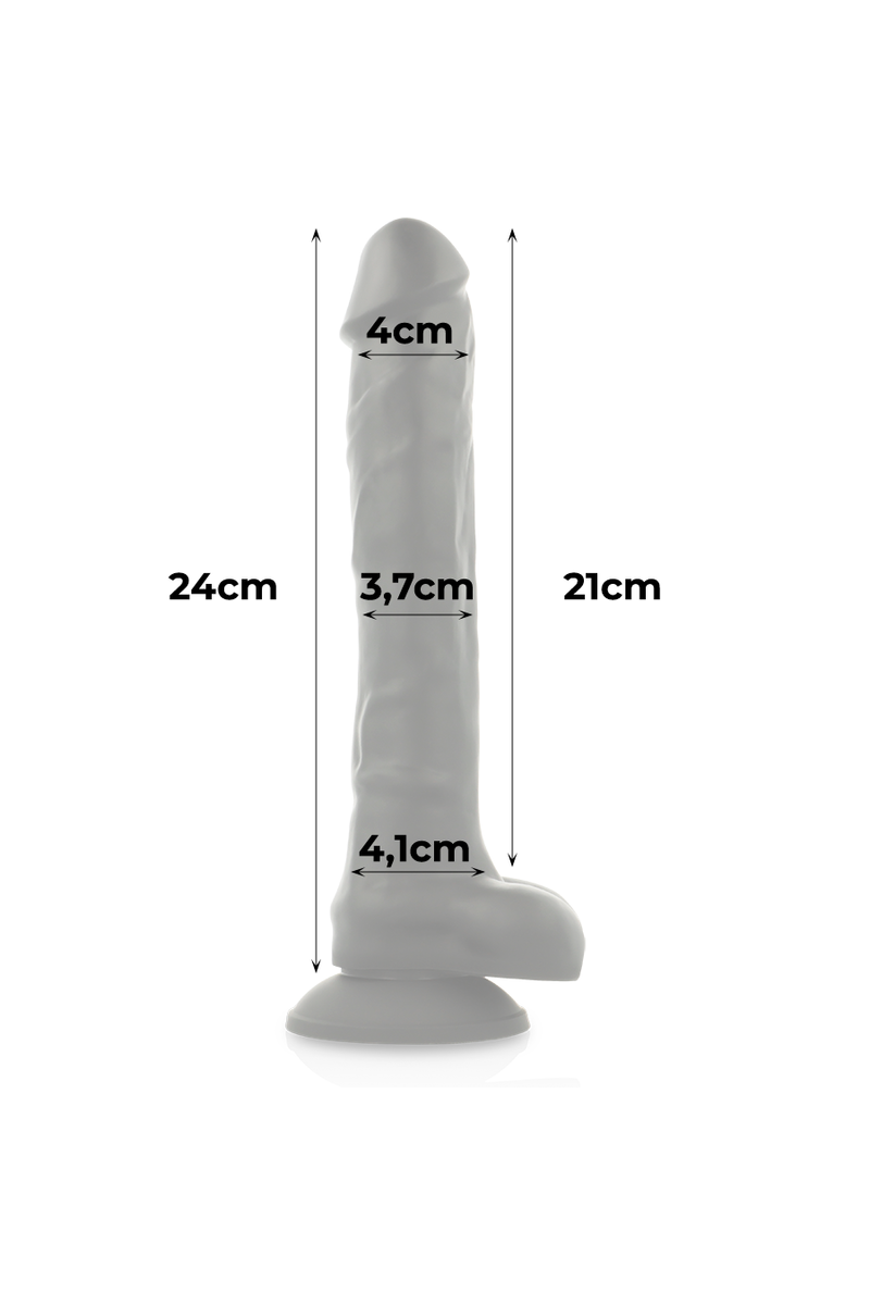 COCK MILLER - ARNES + SILICONA DENSITY ARTICULABLE COCKSIL NEGRO 24 CM