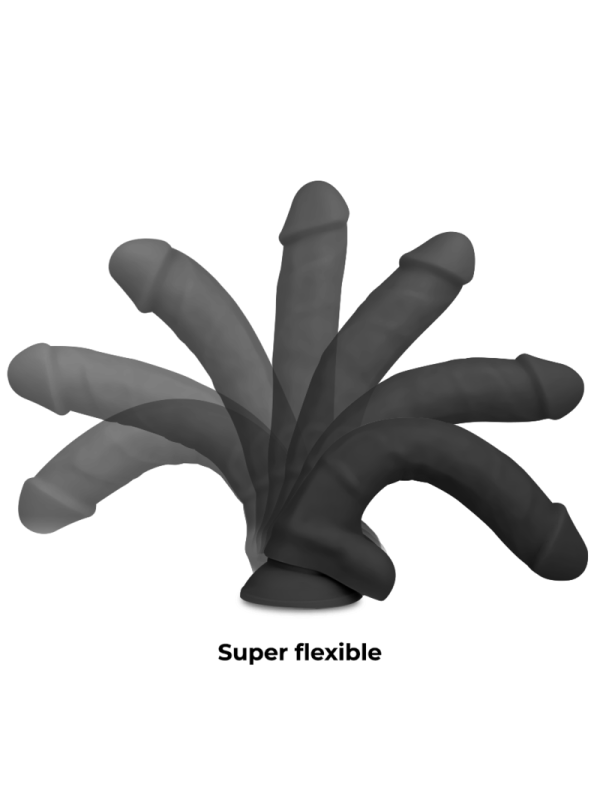 COCK MILLER - ARNES + SILICONA DENSITY COCKSIL ARTICULABLE NEGRO 18 CM