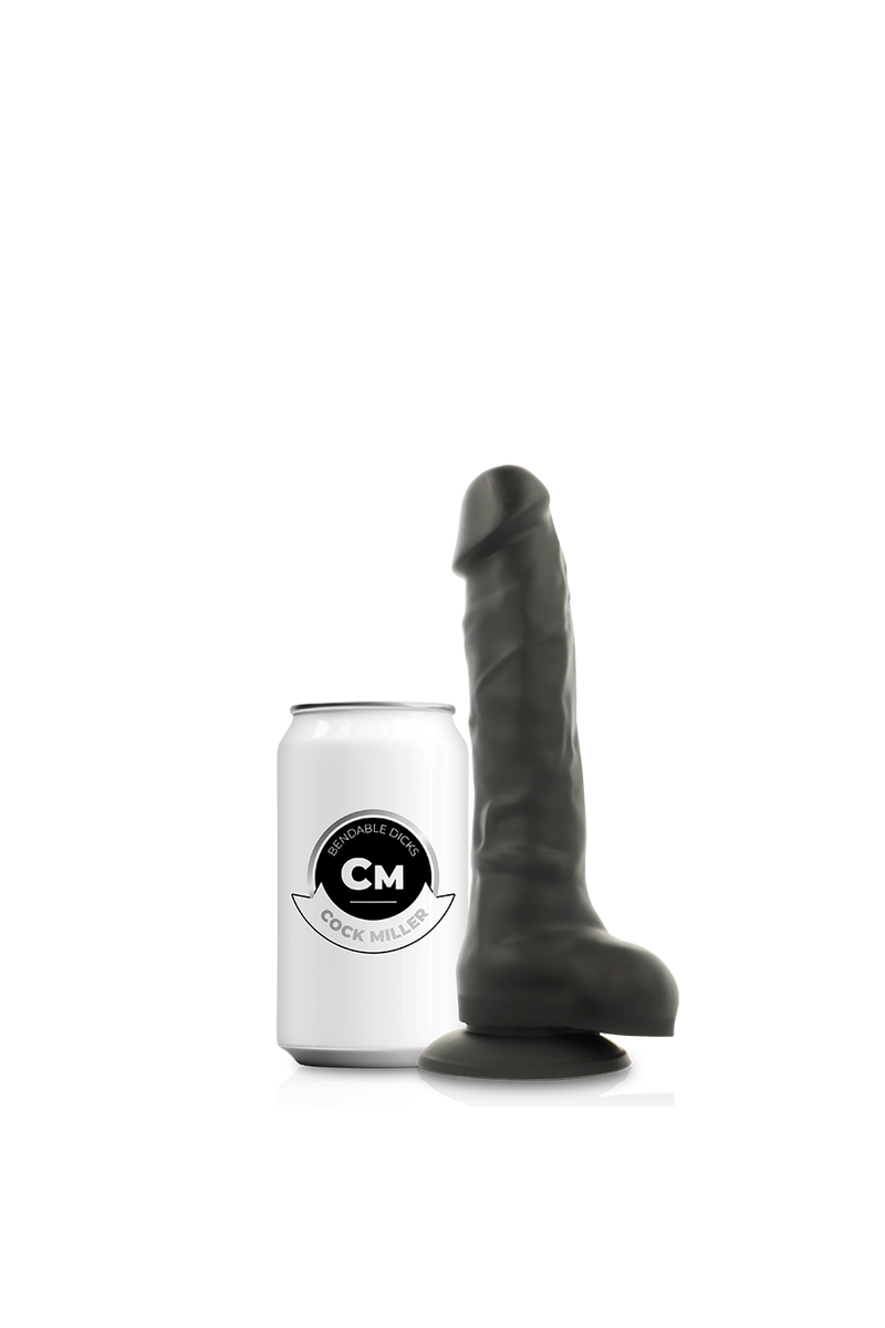 COCK MILLER - ARNES + SILICONA DENSITY COCKSIL ARTICULABLE NEGRO 18 CM