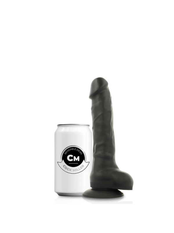 COCK MILLER - ARNES + SILICONA DENSITY COCKSIL ARTICULABLE NEGRO 18 CM