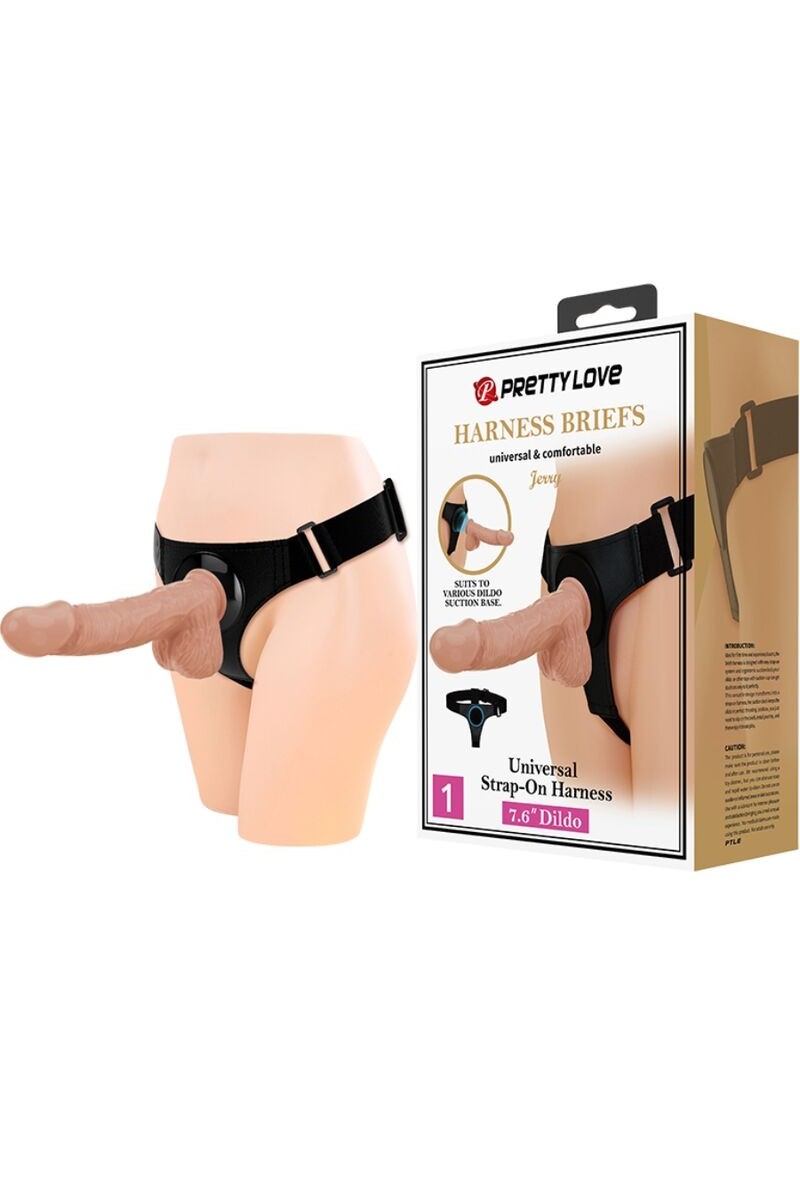 PRETTY LOVE - HARNESS BRIEFS ARNÉS UNIVERSAL CON DILDO