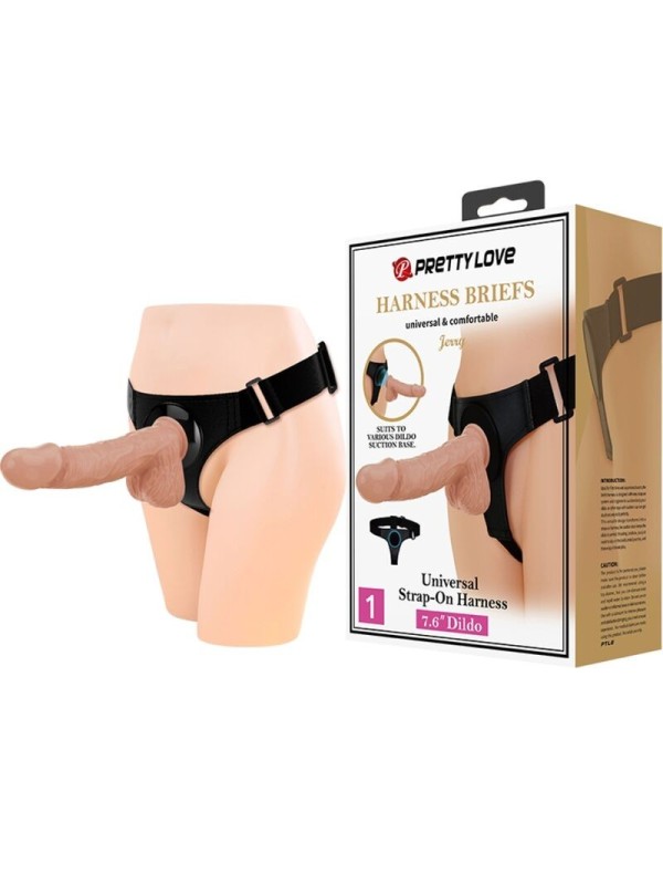 PRETTY LOVE - HARNESS BRIEFS ARNÉS UNIVERSAL CON DILDO