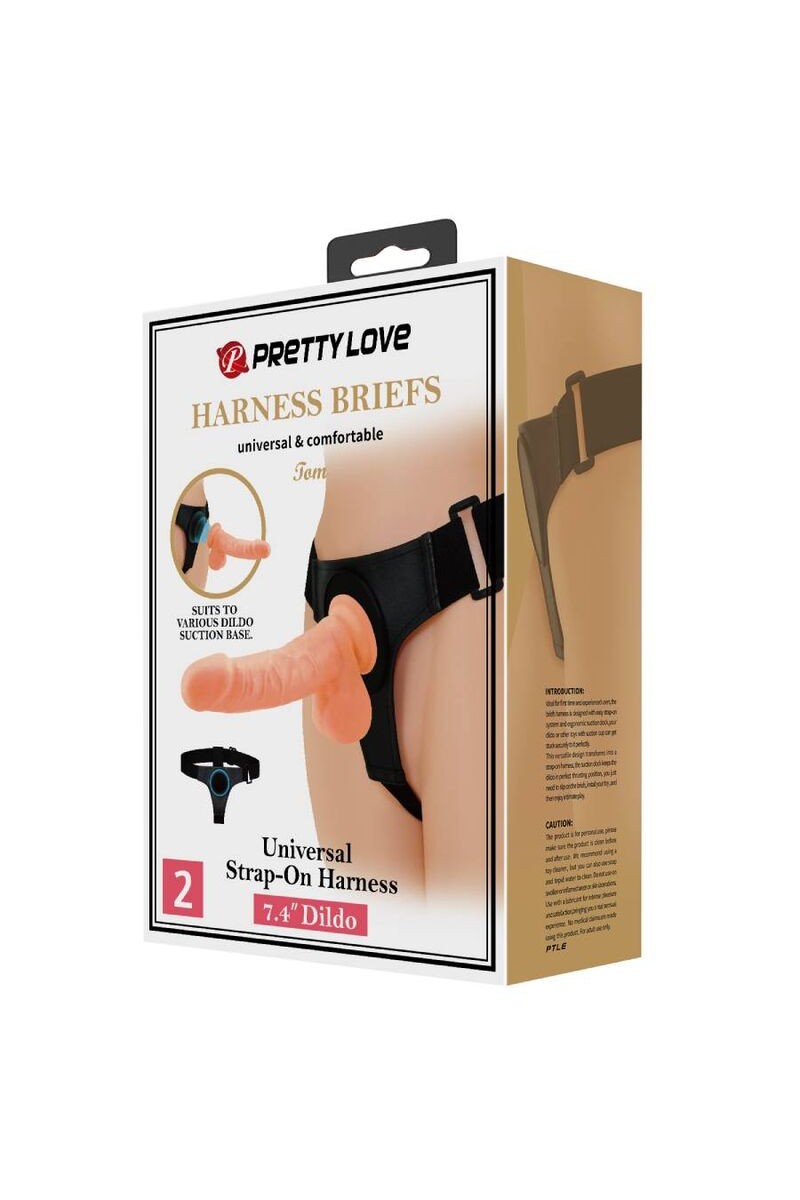 PRETTY LOVE - HARNESS BRIEFS ARNÉS UNIVERSAL CON DILDO