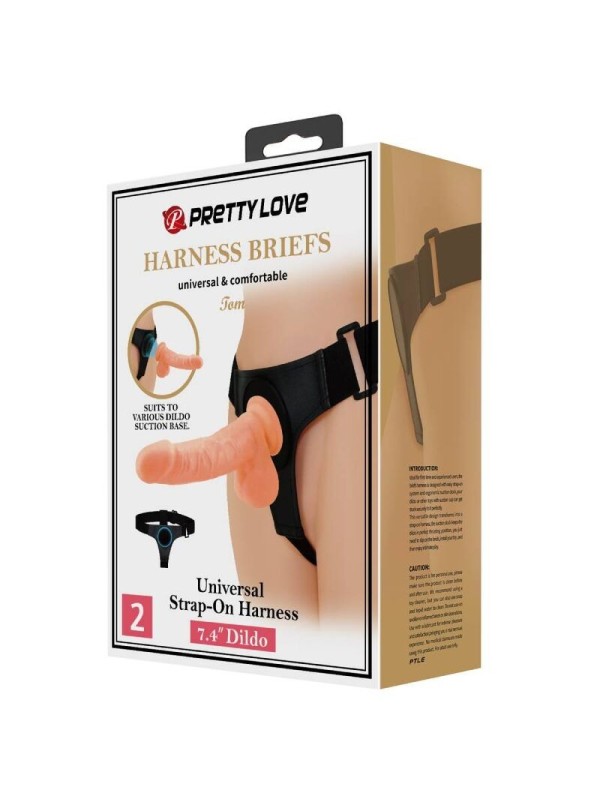 PRETTY LOVE - HARNESS BRIEFS ARNÉS UNIVERSAL CON DILDO