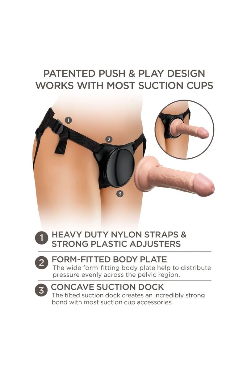 KING COCK - ELITE ARNES AJUSTABLE PARA PRINCIPIANTES CON DILDO 15.2 CM