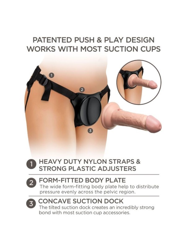 KING COCK - ELITE ARNES AJUSTABLE PARA PRINCIPIANTES CON DILDO 15.2 CM