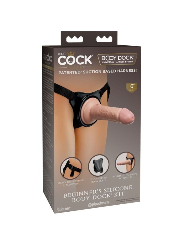 KING COCK - ELITE ARNES AJUSTABLE PARA PRINCIPIANTES CON DILDO 15.2 CM