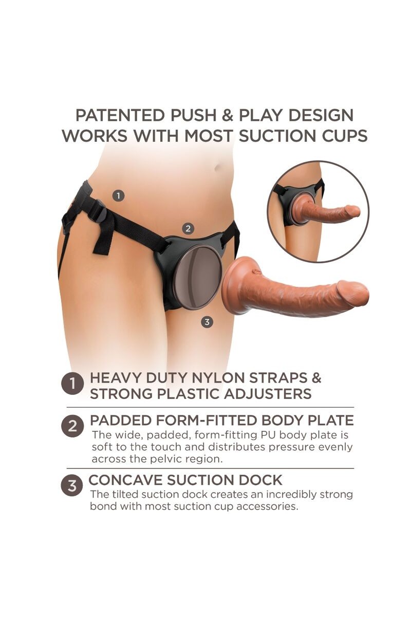 KING COCK - ELITE ARNES AJUSTABLE CONFORTABLE CON DILDO 17.8 CM