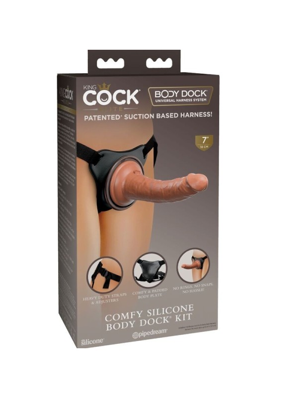 KING COCK - ELITE ARNES AJUSTABLE CONFORTABLE CON DILDO 17.8 CM