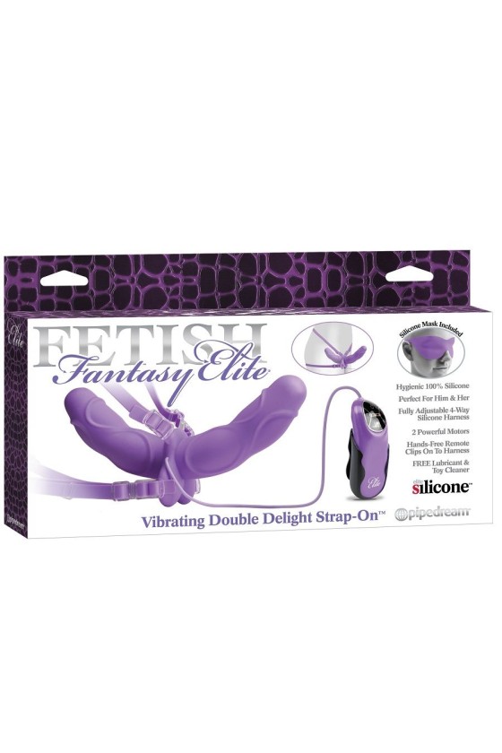FETISH FANTASY ELITE - DOUBLE ARNES DOBLE VIBRADOR LILA 11.5CM