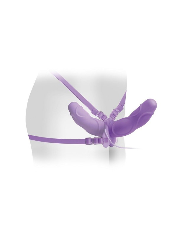 FETISH FANTASY ELITE - DOUBLE ARNES DOBLE VIBRADOR LILA 11.5CM