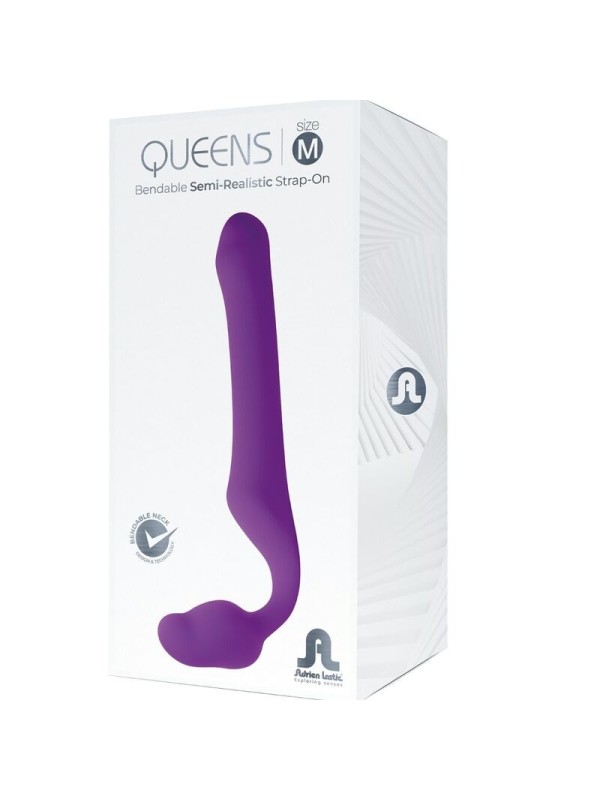 ADRIEN LASTIC - QUEENS STRAP-ON FLEXIBLE VIOLETA TALLA M