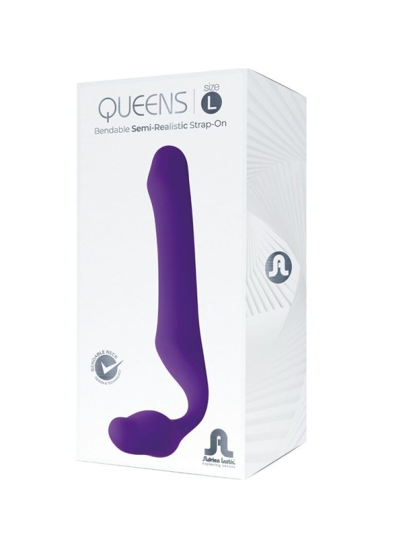 ADRIEN LASTIC - QUEENS STRAP-ON FLEXIBLE VIOLETA TALLA L