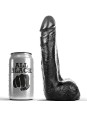 ALL BLACK - DILDO REALISTICO NEGRO SUAVE 20 CM