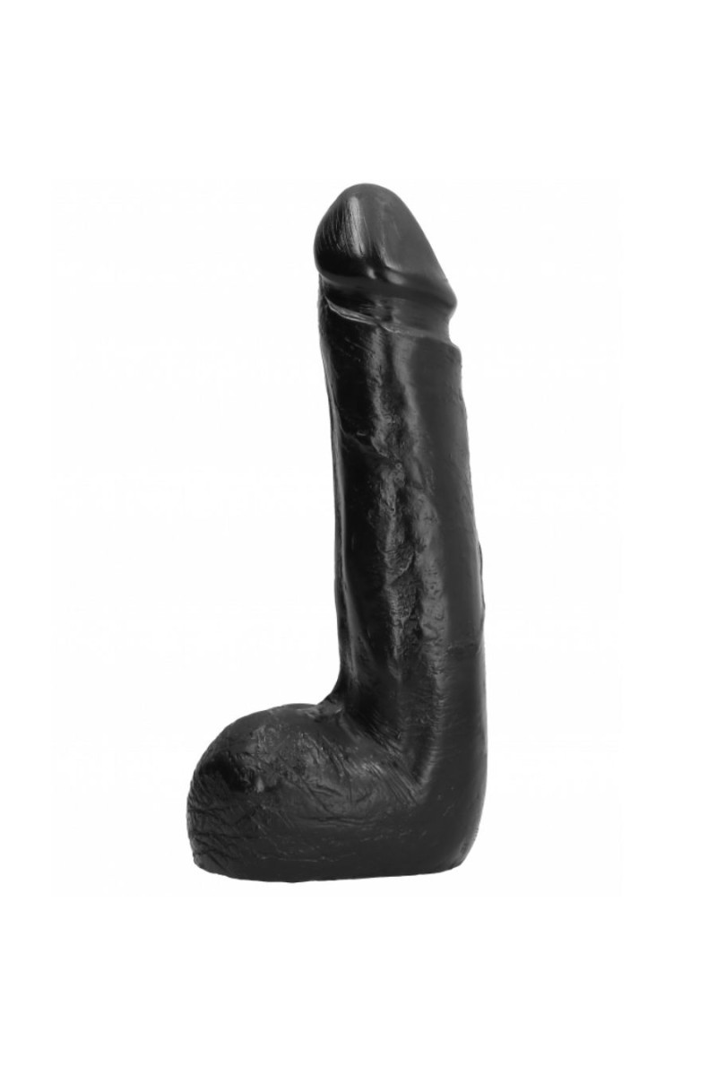 ALL BLACK - DILDO REALISTICO NEGRO SUAVE 20 CM