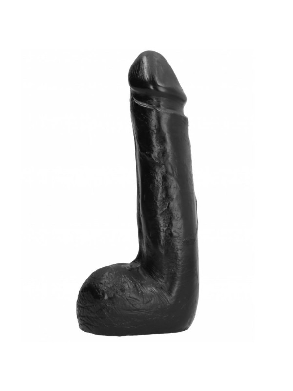 ALL BLACK - DILDO REALISTICO NEGRO SUAVE 20 CM