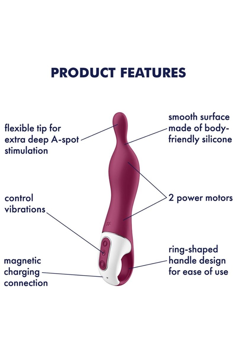 SATISFYER - AMAZING 1 VIBRADOR PUNTO A BERRY