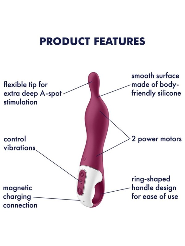 SATISFYER - AMAZING 1 VIBRADOR PUNTO A BERRY