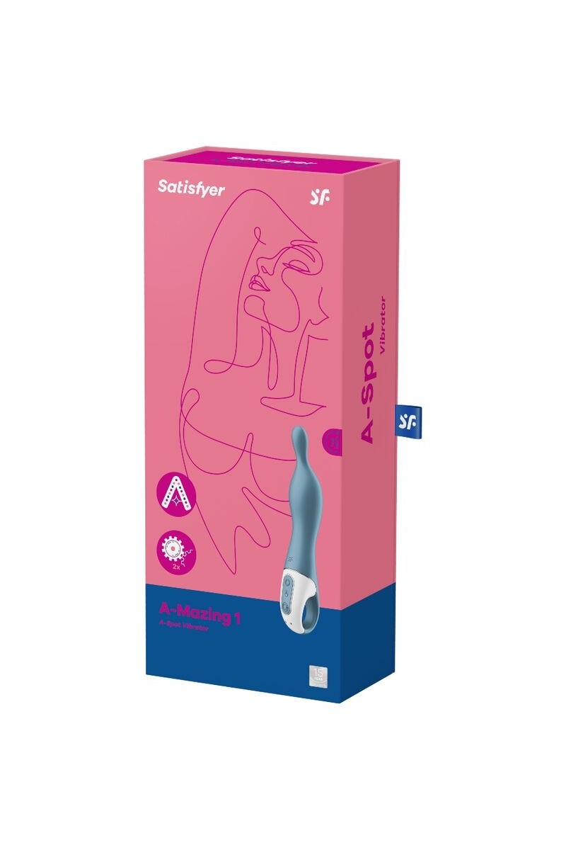 SATISFYER - AMAZING 1 VIBRADOR PUNTO A AZUL