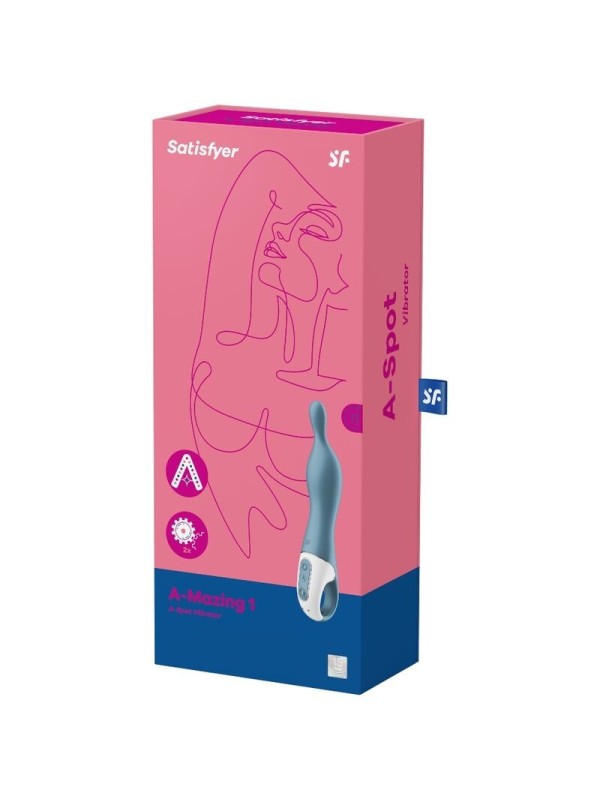 SATISFYER - AMAZING 1 VIBRADOR PUNTO A AZUL