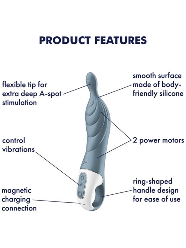 SATISFYER - AMAZING 2 VIBRADOR PUNTO A GRIS