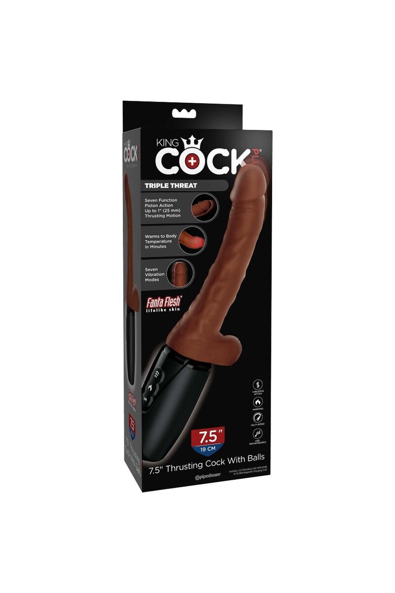 KING COCK - PLUS TRIPLE THREAT MARRON